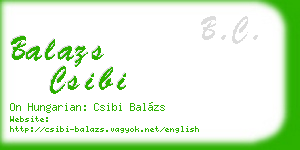 balazs csibi business card