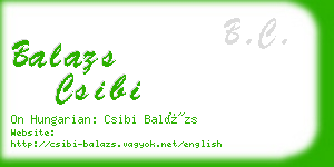 balazs csibi business card